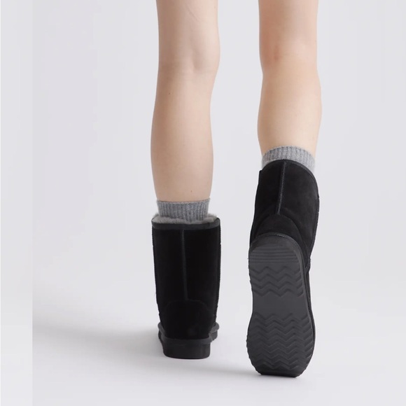 QUINCE NWT Australian shearling mid calf boot -black -8 - Picture 4 of 10